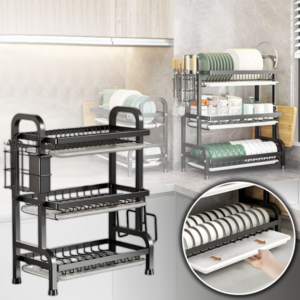 Chytrý vícevrstvý stojan na nádobí pro rychlé a efektivní sušení