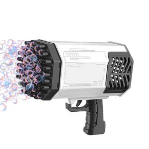 Bublifuková pistole s 69 otvory a barevnými LED světly